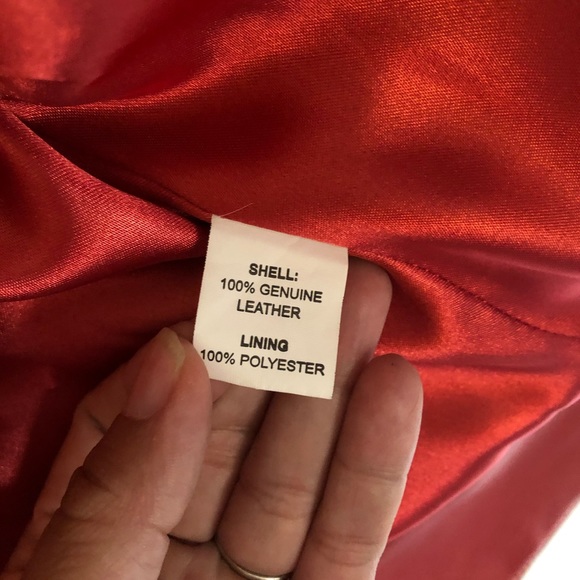 il gilet red leather jacket blazer coat - Picture 3 of 4